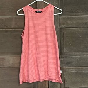 The‎ North Face Tank Women's M Oversize Fit Orange Striped